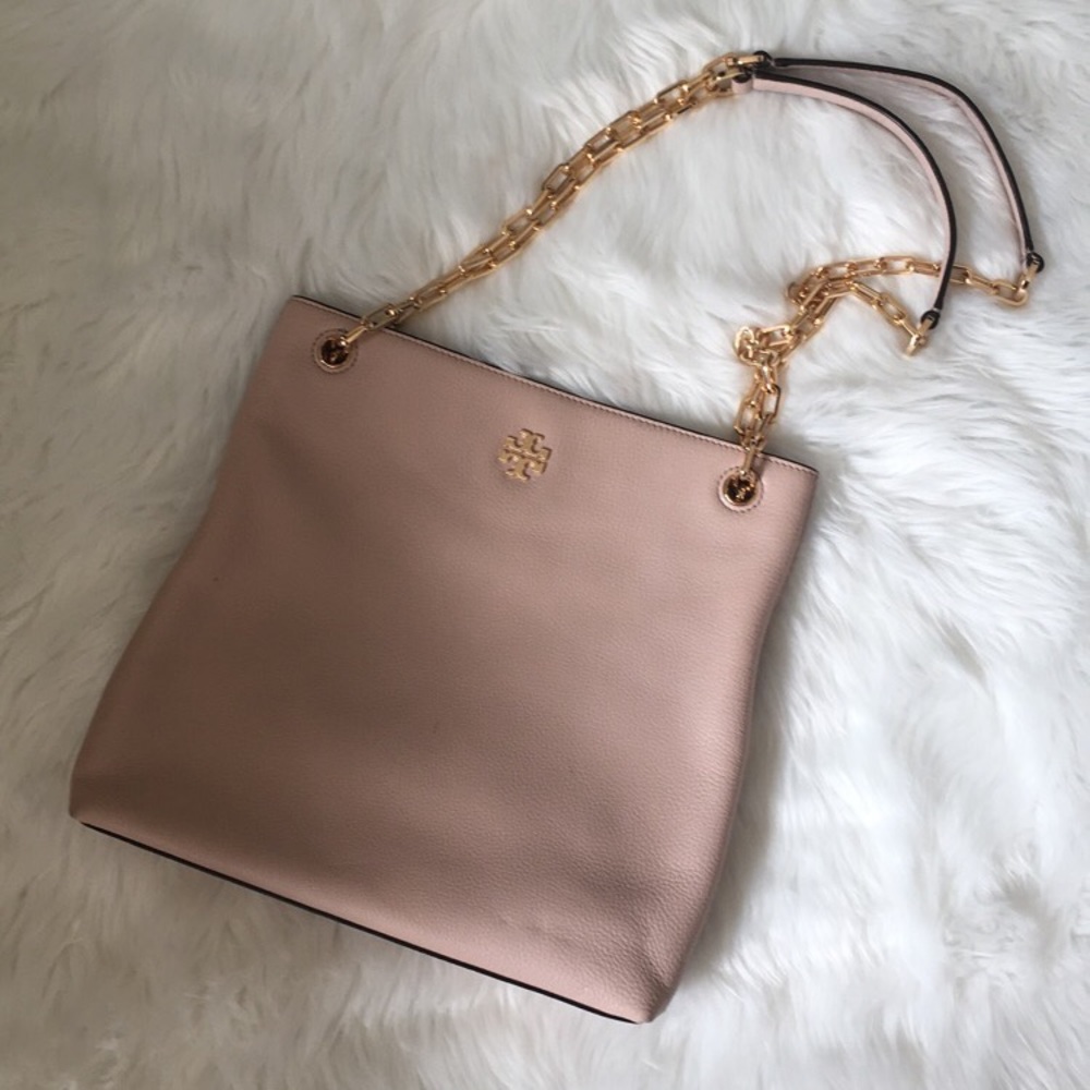 Tory Burch Pale Pink Leather Chain Shoulder Bag
